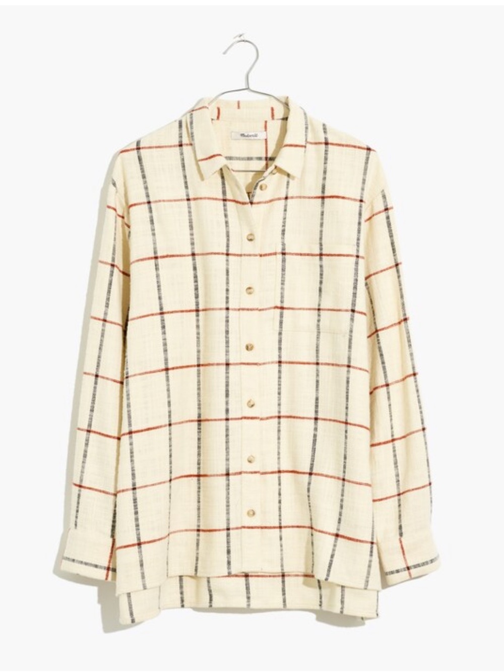 Flannel Oversized Ex-Boyfriend Shirt in Windowpane